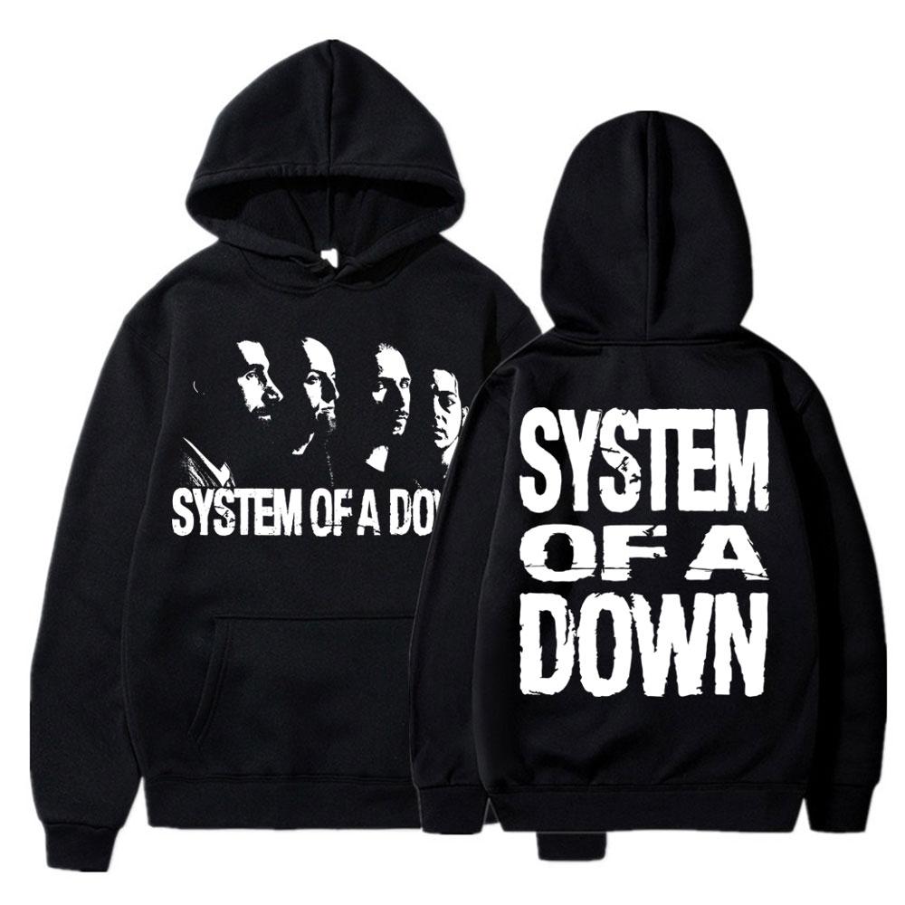 Rock Band System of A Down Graphic Hoodies Men's Vintage Alternative Metal Sportwear Oversized Sweatshirt Gifts