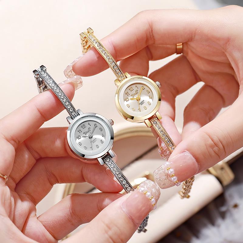Elegant Women's Round Dial Watch - Student Style with Steel Band, High-End Fashion, Cross-Border Bestseller