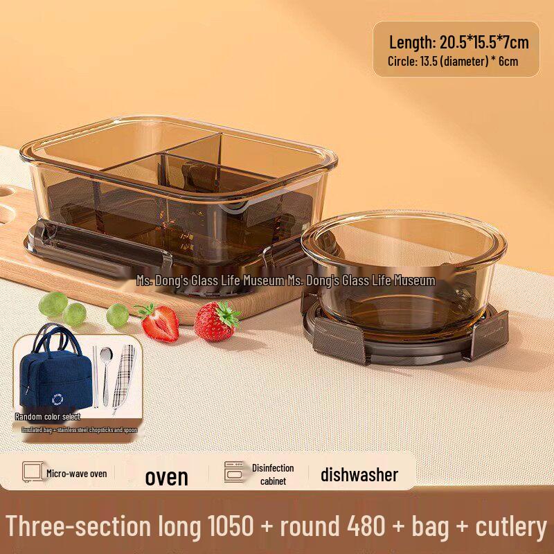 Qiwei Glass Microwaveable Lunch Box