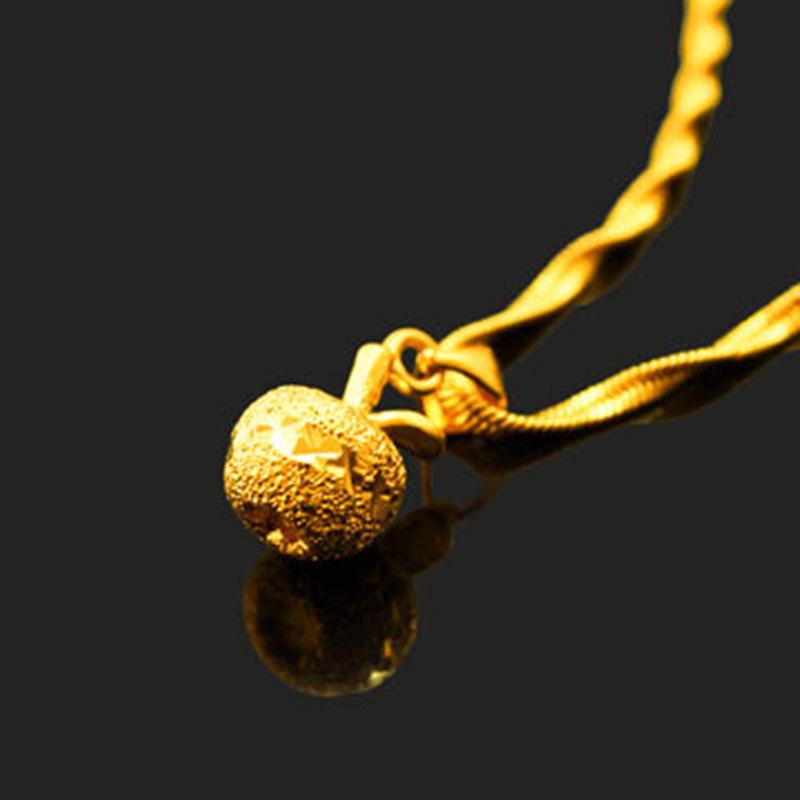Gold-Plated Women's Christmas Peace Apple Pendant - Copper Jewelry Accessories