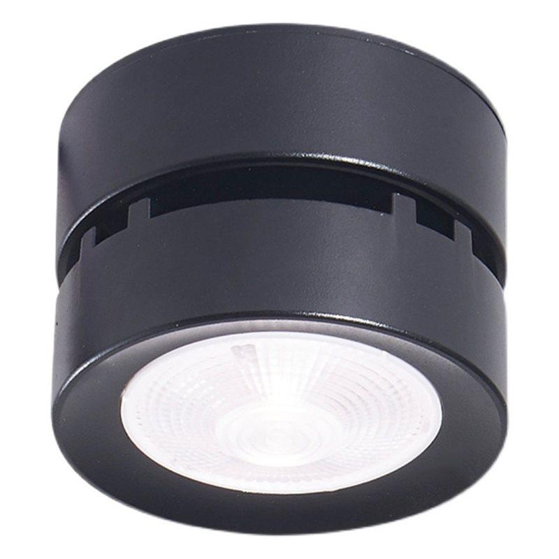 

Aug. LED Downlight Foldable Ceiling Light 7W Aluminum Spotlight Spot Lamp For Home Business Mounting Black чорний