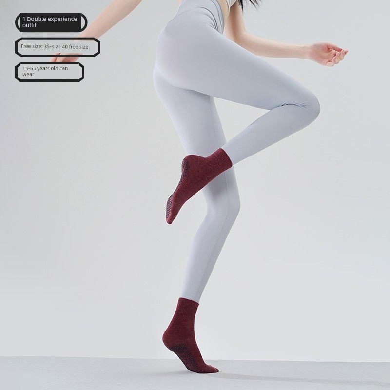 

Летние носки для йоги Профессиональные спортивные гольфы до колена Носки для пилатеса Нескользящие Специальные носки для тренировок в помещении Аэробика Тренировочные носки Обувь [1 pair of experience] Scarlet