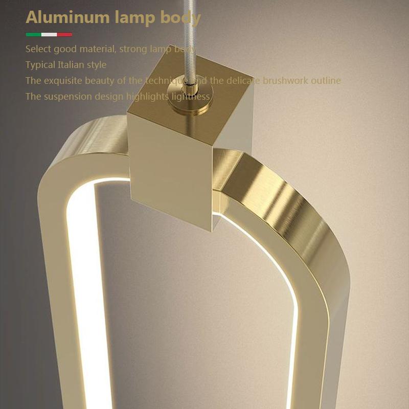 Modern LED Minimalist Pendant Light Chandelier For Bedroom Restaurant Living Room Gold Black Hanging Lamp Decoration Fixtures