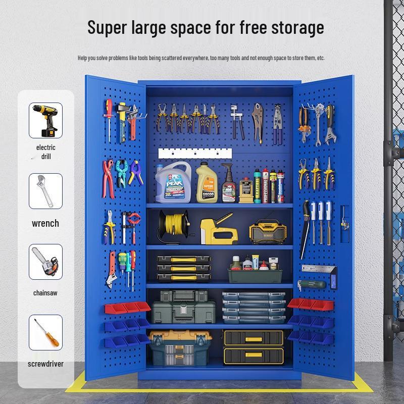 Heavy Duty Double Door Tool Storage Cabinet for Auto Repair Shop