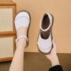 Retro Handgefertigte braune Leder Ballerinas Sandalen 2025 Sommer Neu Lässig Vielseitig Bequem Weiche Sohle Damenschuhe