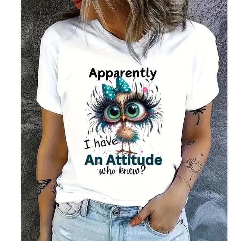 Women Summer T Shirt Retro Fashion Short Sleeve Tees Casual Small Animals Printed  Tops