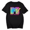 Herenkleding Retro T-shirt Vintage Rock Hip Hop Tv T-shirt Zomer Unisex Casual T-shirt Mtv Music Television Grafische T-shirts