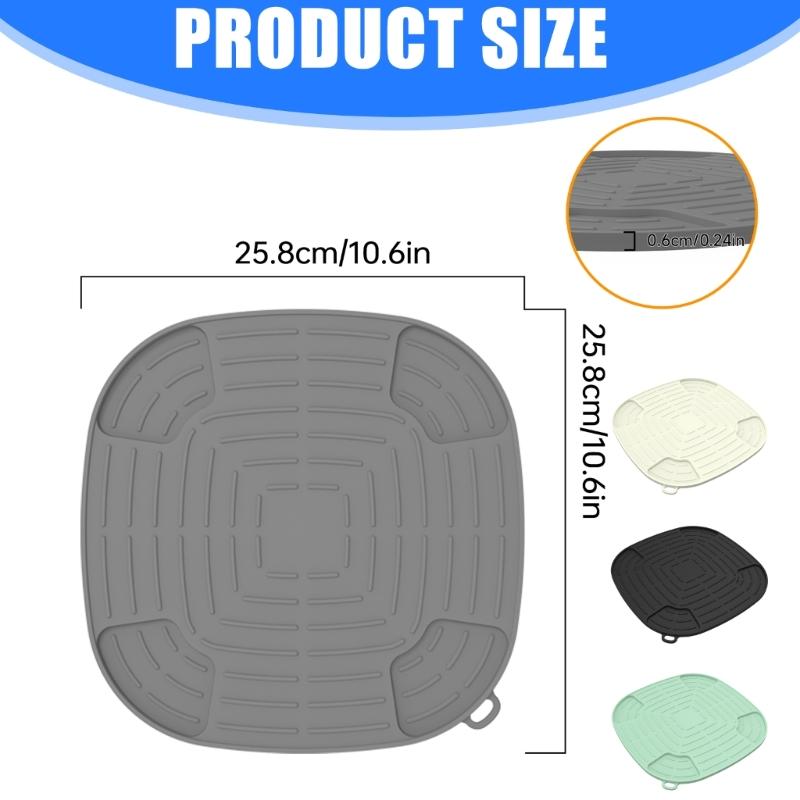 Multi Purpose Silicone Air Fryers Accessory Heat Resistant Foods Grade Pad For Baking Trays Lids