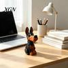 Creative Wooden Craft Doberman Ornament, Hand Carved Sculpture, Cute Handcrafted Dog Statue Figurine for Home Shelf And Entryway Basswood Decor