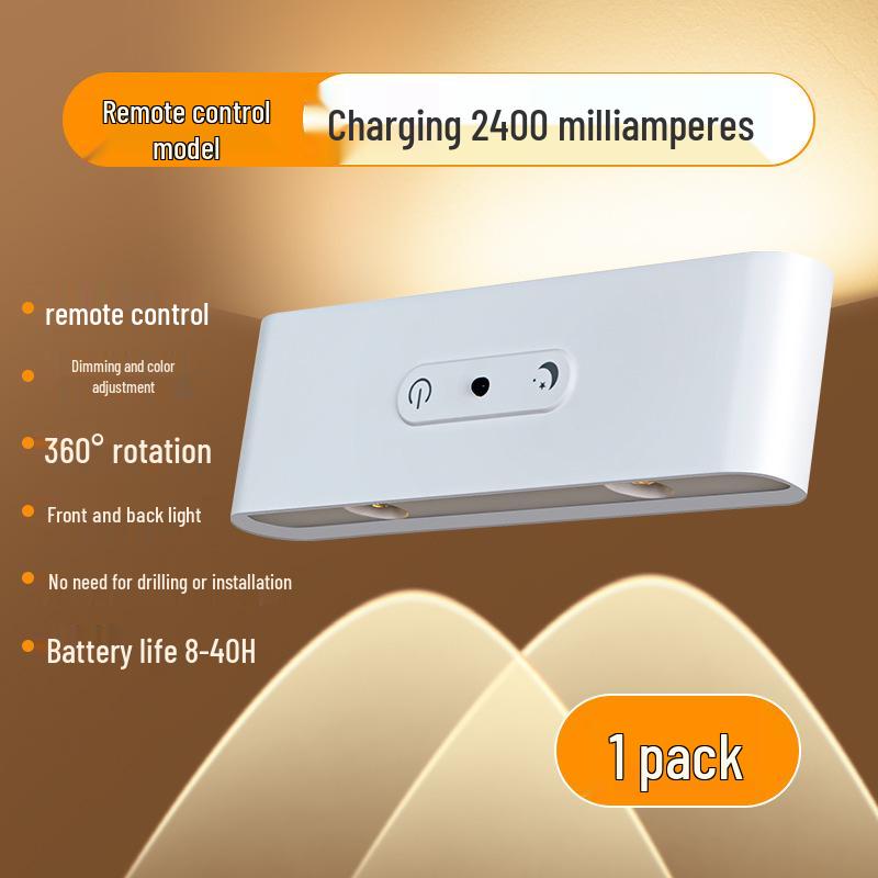 Wireless Rechargeable Magnetic Bedside Lamp with Remote Control and Sensor