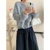 Spring new loose soft waxy thin lazy wind knitted sweater top gentle wind sweater pullover woman
