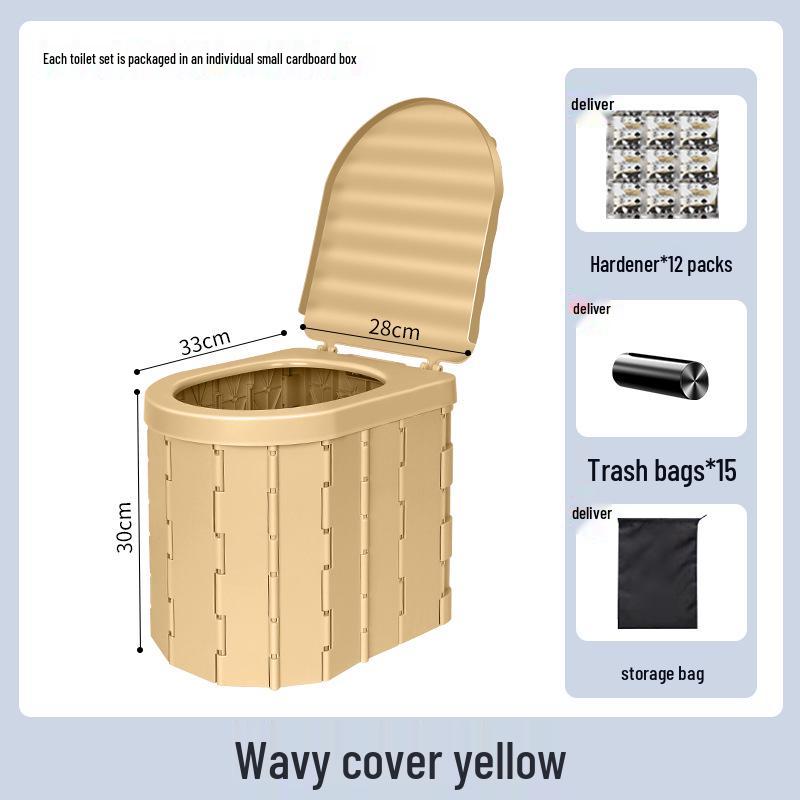 Portable Folding Toilet for Car, RV, and Camping - Adult Lady Travel Gear