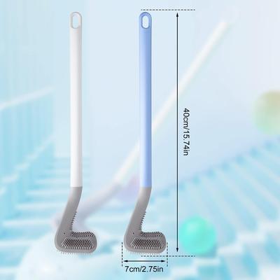 FANTESI Golf Toilet Brush, Long-Handled Toilet Brush Silicone Bathroom Cleaning Brush No Dead Corner Toilet Cleaner Brush