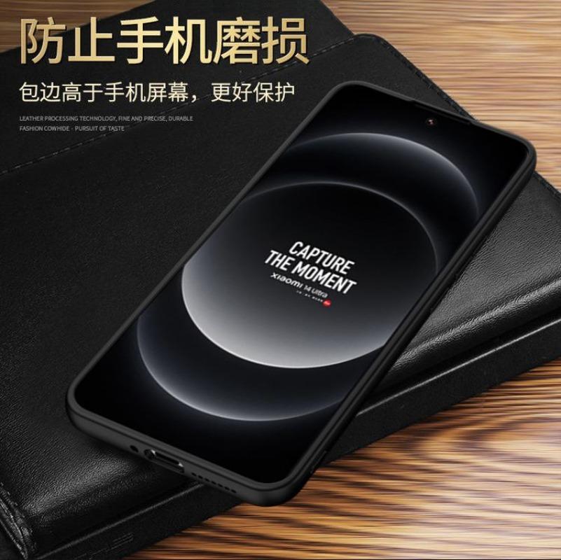 Premium Genuine Cowhide Leather Protective Case for Xiaomi 14 Ultra Mi 13 Pro 12s Ultra All-inclusive Lens Business Hard Cover