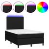 Maison Exclusive - Sommier à lattes de lit matelas et LED noir 120x190 cm tissu