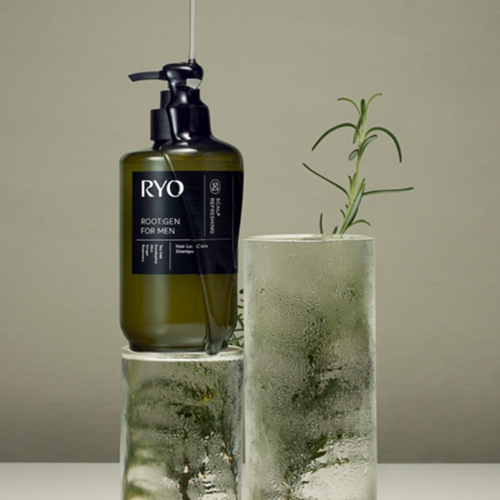 Ryo Rootgen Men’s Customized Hair Loss Symptom Care Shampoo Tea Tree & Eucalyptus Fragrance, 353ml, 1 unit
