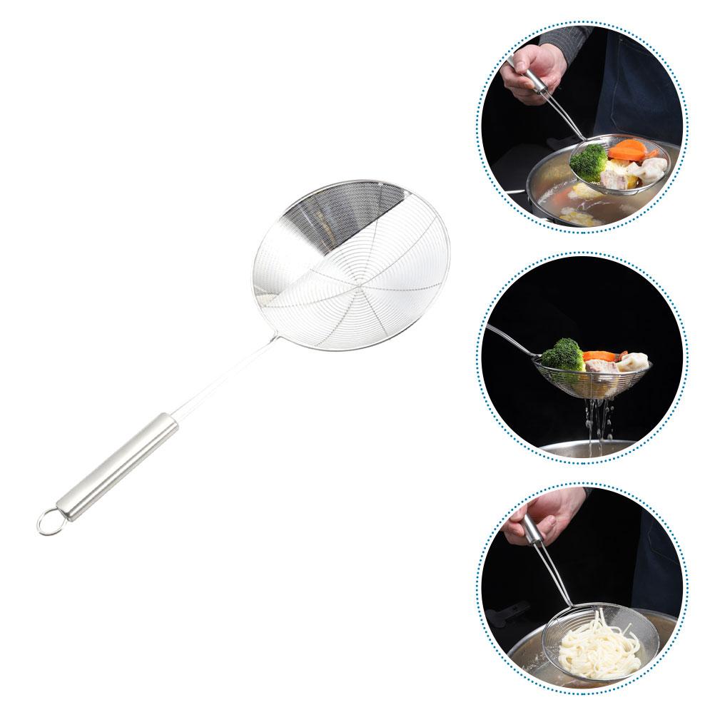Hot Pot Scoop Oil Strainer Spoon Kitchen Tool Colander Mesh Wire Fine Cooking Spider Slotted Fryer Stainless Steel Filter