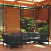 Day and Night - Day and Night Garden Furniture 6 Pieces with Black Pine Wood Cushions