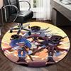 1pc Anime Cartoon Design Sonic The Hedgehog Round Carpet Office Chair Mat, NonSlip Rug for Home Decor