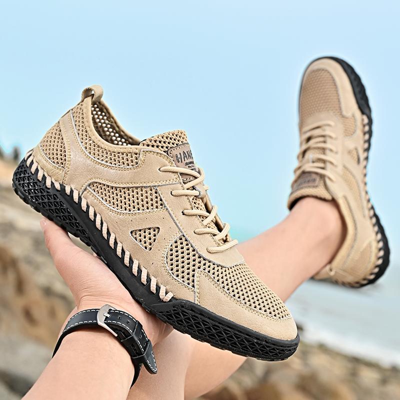 Fashion OUTDOOR Large Size Men's Shoes Casual Mesh Summer Sneakers Breathable Lightweight  Men Walking Sneaker Comfortable 38-46
