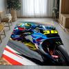 Vintage S-Suzuki Racing Biker Garage Moto Weicher Rutschfester Teppich für Große Flächen für Wohnzimmer, Schlafzimmer Teppichmatte für Sofa, Heimdekoration