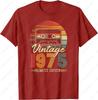 1975 Vintage Birthday Retro Men Women Gift TShirt Summer Casual Comfortable Graphic Tshirts Classics Funny Cotton Streetwear