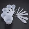New 11 Pcs White Plastic Kitchen Measuring Measure Spoons Cups Tablespoon Sets