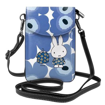 This Miffy Smartphone Pouch Is a Genuine Leather Shoulder Bag for Women and Thin and Making It a Popular and Cute Mini or Crossbody It Measures High X