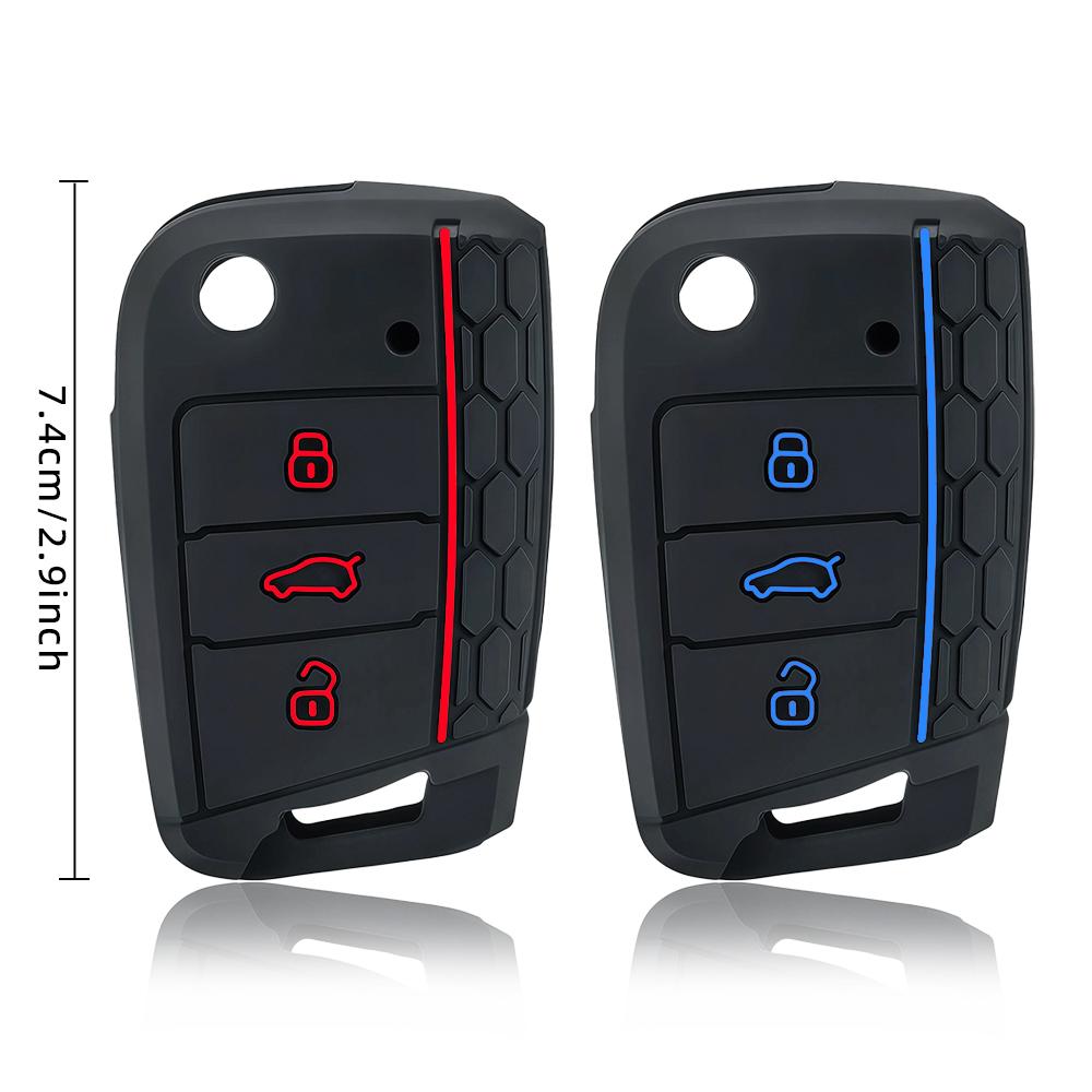 For Vw Golf 7 Gti Polo T-Cross Touran Tiguan Skoda Octavia Rapid Kodiaq Fabia Seat Ibiza Leon Car Key Case Cover Remote Fob