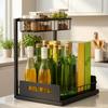 Adjustable Cabinet Organizer Rack Stable Under-Sink with Pull-out Basket