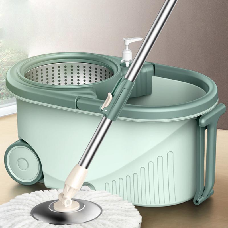 Buy Home Dual Drive Rotating Mop Barrel+Replacement Mop Heads Set for