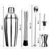 Cocktail Shaker Set 6Pcs/set Wine Shaker Set Stainless Steel Professional Bartender Drink Party Bar Tools Wine Accessories