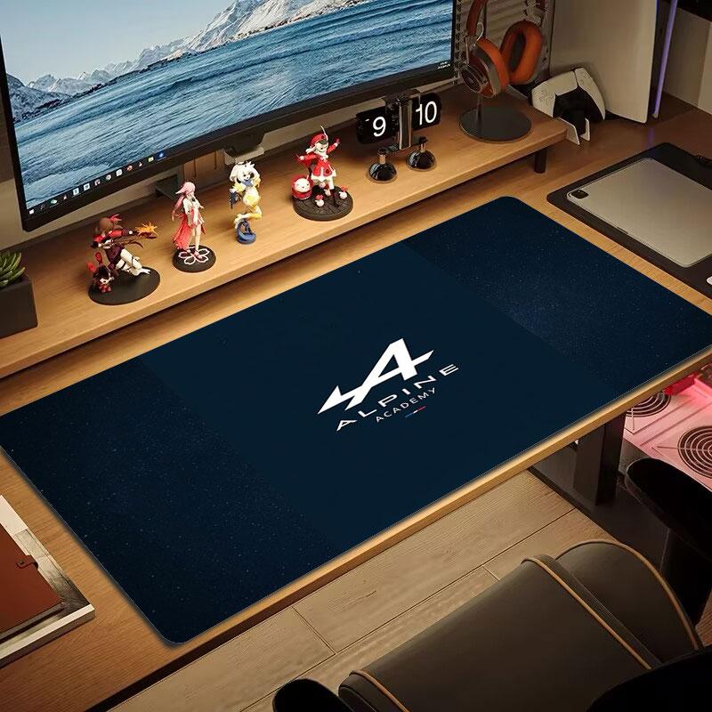 Alpine F1 Large Size Mouse Pad Large Gaming Table Cushion Non-slip Laptop Tablet Big Mousepad XXL Mat Mini PC Playmat With Lock Edge