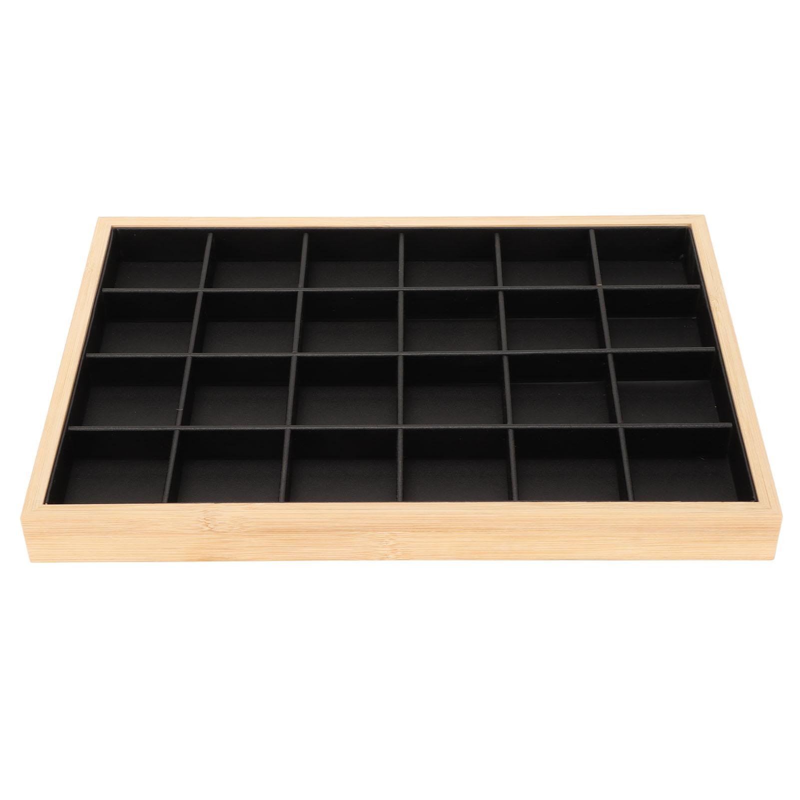 

Jewelry Storage Display Trays Multipurpose 24 Grids Jewelry Tray for Ring Earring Bangle Bracelet Necklace