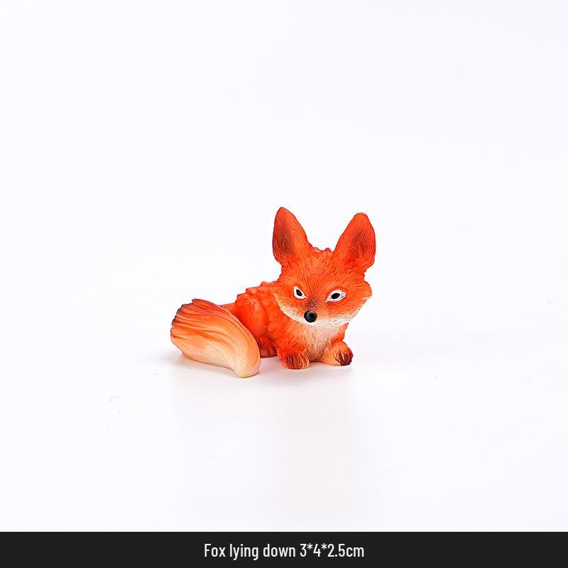 Prince Cute Handmade Fox Mengli Doll Resin Ornament - Birthday Cake or Desktop Decoration