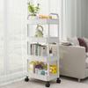 Multifunctional Movable Storage Rack Cart for Kitchen, Bathroom, and Snacks