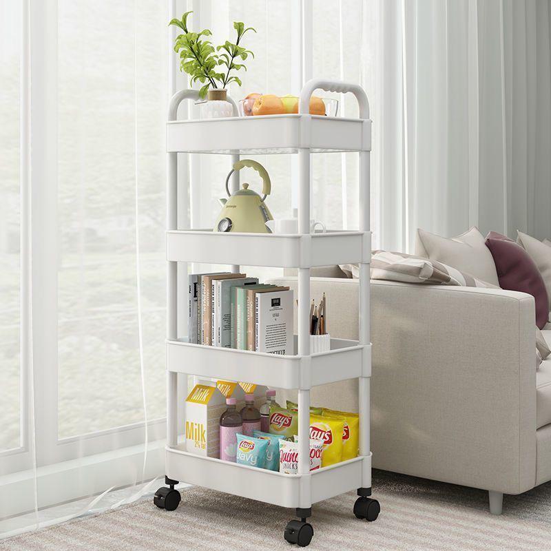 Multifunctional Movable Storage Rack Cart for Kitchen, Bathroom, and Snacks