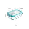 High Borosilicate Glass Lunch Box Microwave Heating Sealed Bento Boxes Refrigerator Freezer Box Fresh-keeping Soup Bowls