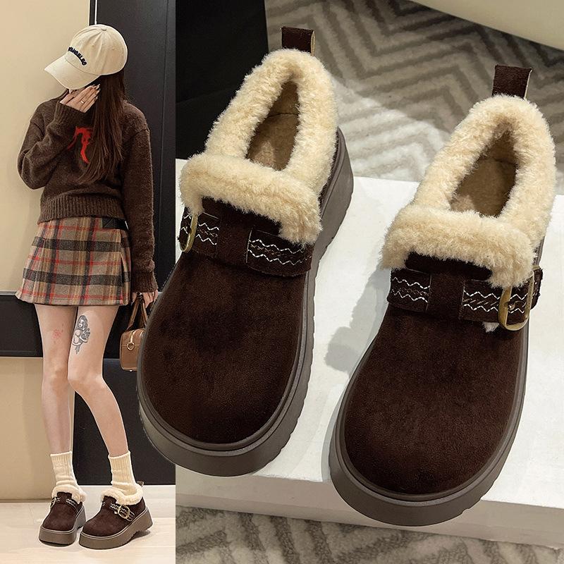 Női puha elasztikus téli meleg hideg párnázott hócsizma vastag talpú csúszásmentes kopásálló kültéri szabadidős sport pamutcsizma