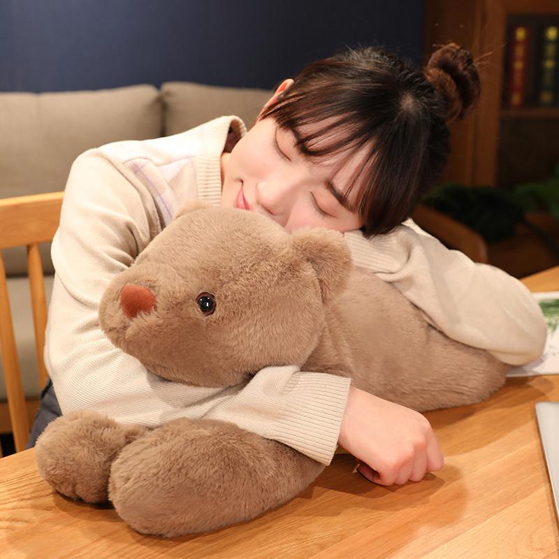 65-120cm Plush Panda Toys Lying Plush Stuffed Fluffy Bear Puppy Doll Lovely Animal Plush Pillow Birthday Gift