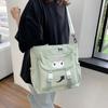 Kuromi New Series Girls Large Capacity Messenger Bag Fashion Cartoon Tote Bag All Match Students Causal Oxford Cloth Bag
