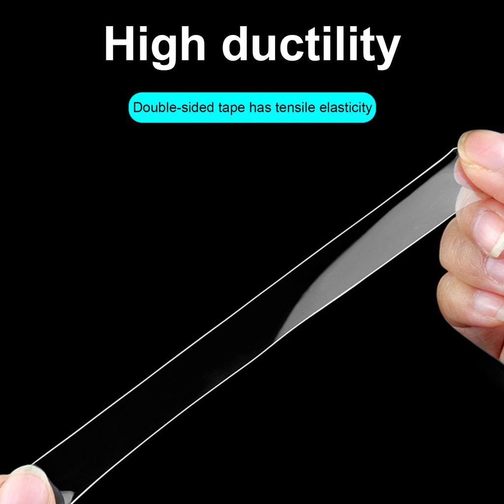 Double Sided Nano Adhesive Tape Heavy Duty Clear Reusable Tape Versatile Nano Mounting for Picture Hanging & Wall Decor