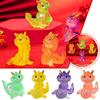 Cute New Year Dragon Figurine Decoration Transparent Miniatures Resin New Home Year Mascot Chinese Decor 2025 Decoration O9G6