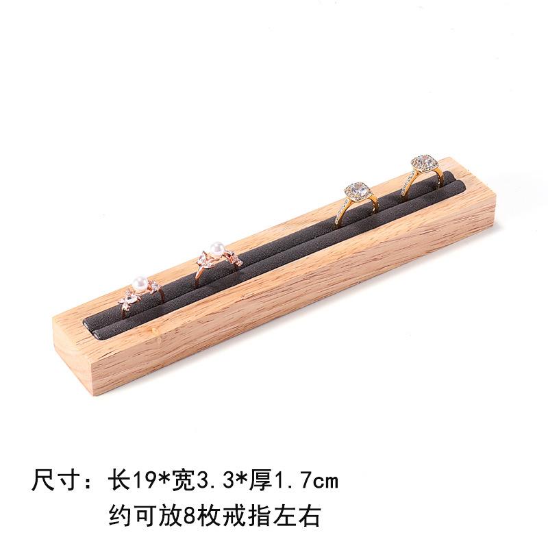 Ring Jewelry Display Tray Solid Wood Oval Pair Ring Jewelry Rack Counter Jewelry Display Props Jewelry Boxes and Packing