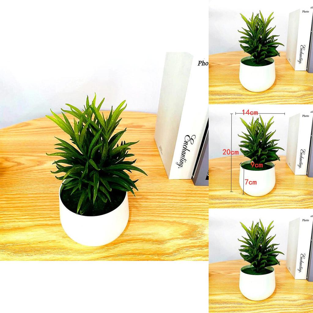 Artificial Small Greenery Bonsai With Plastic Craft For Living Room Gift And