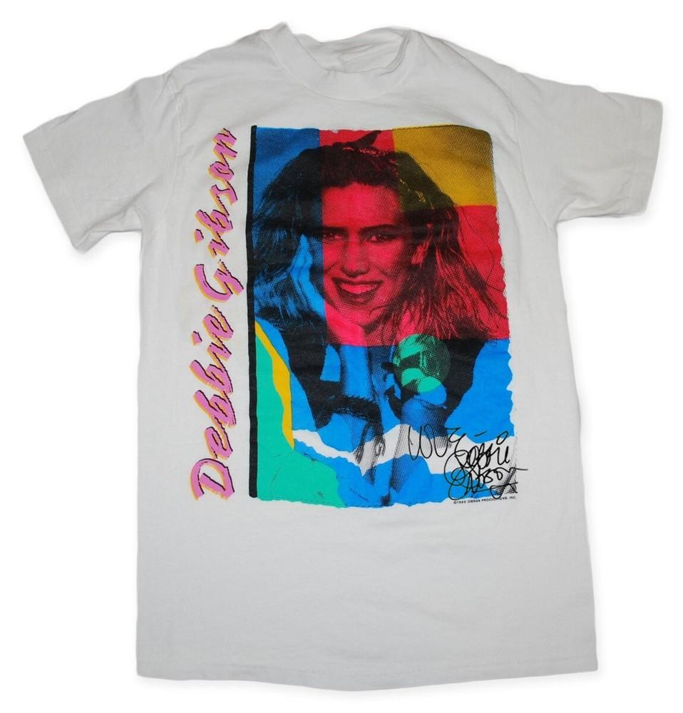 Vintage DEBBIE GIBSON 1989 Cotton White All Size Men Women Shirt BL103 Unisex T-Shirt XXXL