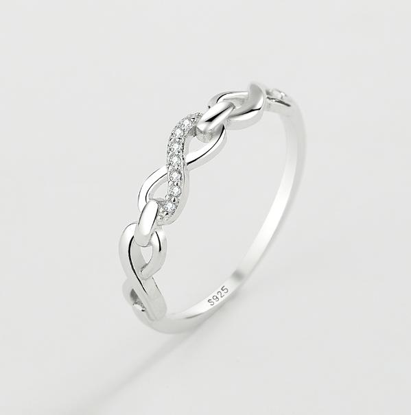 

100% стерлингового серебра 925 пробы, простое Cadena Hueca, штабелируемое очаровательное кольцо на палец для женщин и девочек, аксессуары для вечеринок, ювелирные изделия 7