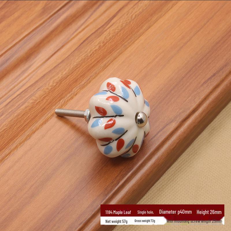 Modern Simple Ceramic Pumpkin Handle for Wardrobes and Drawers