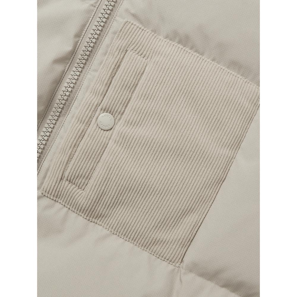Levis Simple Comfortable Loose Versatile Hooded Down Jacket Men Jacket Khaki 002H9-0004