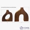 In-stock Acacia Wood Coffee Table Flower Stand & Decorative Vase Combo